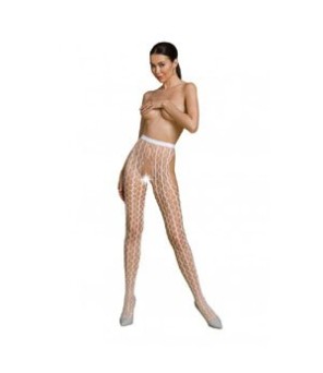 Collant Aperti Bianco in Rete a Maglia Larga ECO S007