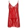 Babydoll Rosso in Tulle Ricamato con Perizoma ROMANTIC Taglia Unica