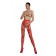 Collant Aperti Rosso in Rete con Ricami a Farfalla ECO S001