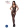 Tuta Lingerie Aperta Nero in Rete con Motivo Ornamentale BS069