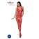Tuta Lingerie Aperta Rosso in Rete con Motivo Ornamentale BS069